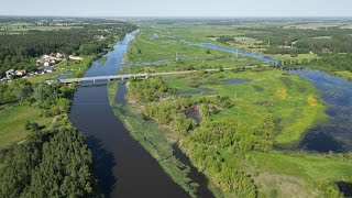 Section of the Narew forming wonderful backwaters next to Wizna  Rozlewiska Narwii obok Wizny 4K [upl. by Aivat291]