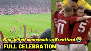 Full Crazy Reaction and celebration to McTominay late match winner vs Brentford [upl. by Yenffad]