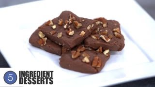 Easy Chocolate Fudge  5 Ingredient Desserts [upl. by Osnofedli]