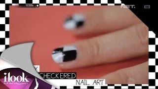 iLook  DIY  Checkered Nail Art [upl. by Aehc628]