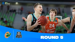 Cedevita Olimpija LjubljanaWolves Vilnius  Round 5 Highlights  202324 BKT EuroCup [upl. by Rodi]