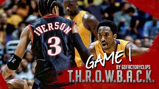 Throwback Allen Iverson 48 vs Kobe Bryant 15 Duel Highlights NBA Finals 2001 Game 1 Classic [upl. by Ardua299]