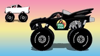 Monster Truck Colors 2  Cool Monster Trucks On The Stunt Track [upl. by Seraphim763]