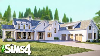 MODERN COUNTRY FARMHOUSE  Curb Appeal Recreation Sims 4 Speed Build No CC [upl. by Soisinoid]