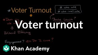 Voter turnout  Political participation  US government and civics  Khan Academy [upl. by Yadroc]