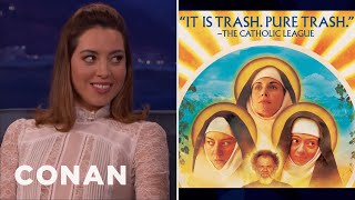 The Catholic League Condemned Aubrey Plaza’s New Movie  CONAN on TBS [upl. by Edobalo]