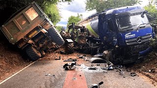 25 Most Dangerous Heavy Equipment Fails  Dump Truck amp Excavator Operation Incident Complilation [upl. by Ranchod]