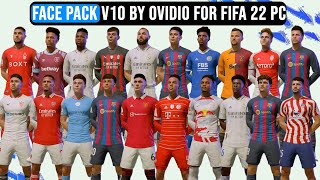 FIFA 22 FACE PACK BY OVIDIO PC  TU16 [upl. by Ahsien]