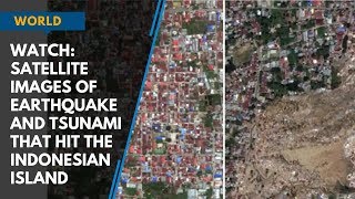 Watch Satellite images of massive earthquake and tsunami that hit the Indonesian Island [upl. by Donatelli]