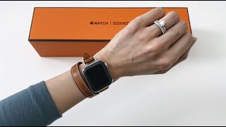 Ultimate Unboxing of the NEW Series 6 Apple Watch Hermès Attelage Double Tour Strap [upl. by Reeve]