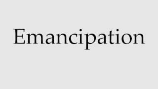 How to Pronounce Emancipation [upl. by Isabelle]