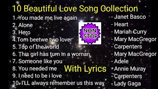 MIX TOP 10 BEAUTIFUL LOVE SONGS COLLECTION WITH LYRICS VOLUME 2 [upl. by Derte547]