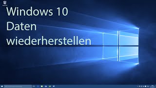 Windows 10  Datenwiederherstellung [upl. by Jp]