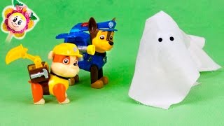 La PATRULLA CANINA y PEPPA PIG 😱 la caza del FANTASMA Marshal sonámbulo con disfraz de Halloween [upl. by Nicola378]