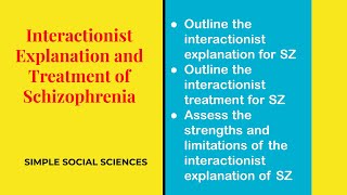 AQA ALevel Psychology  Interactionist approach for Schizophrenia by SIMPLE SOCIAL SCIENCES [upl. by Enahpets]