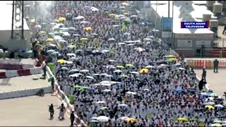 Hajj pilgrimage in Mecca  2015  Stoning of devil in Mina StampedeEid al Adha [upl. by Analak717]