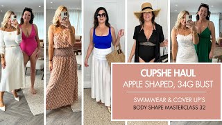 CUPSHE SWIMWEAR HAUL PART 2  SIZE 14 34G BUST BODY SHAPE MASTERCLASS 32 Melissa Murrell Stylist [upl. by Allimaj925]