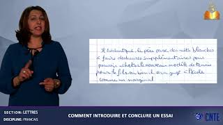 Section Lettres  Français  Essai Comment introduire et conclure [upl. by Ardien]