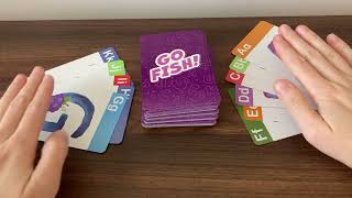 Refresher on how to play Go Fish using the BenBen Alphabet Go Fish Card Game for Kids 104 Cards [upl. by Adnilym]