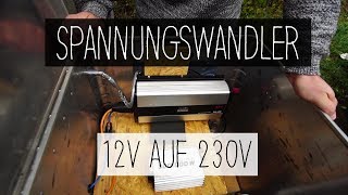 Was macht ein Spannungswandler  AEGWechselrichter 12V 600 Watt  Stromversorgung auf Reisen [upl. by Sukcirdor]