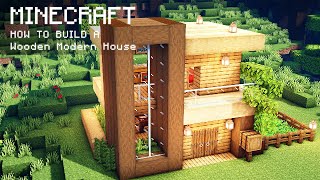 Minecraft How To Build a Simple Wooden Modern House [upl. by Alphard]