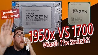 AMD Threadripper 1950x VS Ryzen 7 1700 [upl. by Batsheva452]