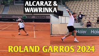 Carlos Alcaraz amp Stan Wawrinka Latest Intense Practice  Roland Garros 2024 Tennis [upl. by Lelith]