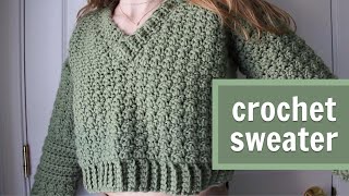 Simple Crochet Sweater Tutorial [upl. by Nosrej]