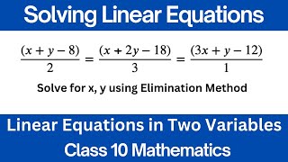 Solve xy82  x2y183  3xy121 by elimination method  Mathematics Standard 10th [upl. by Ahsielat299]