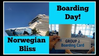 Norwegian Bliss Cruise 1  Boarding Day  Making Reservations  Lunch [upl. by Alleinnad]