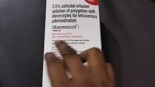 haemaccel 500ml uses in hindi  haemaccel [upl. by Fineberg820]