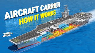 How Aircraft Carrier Works US Nuclear Power Ship Nimitz Class ship [upl. by Etac770]