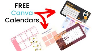 How To Create A FREE Calendar In Canva [upl. by Guglielma]