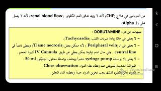 Dobutamine دواء دوبوتامين [upl. by Adiaroz]