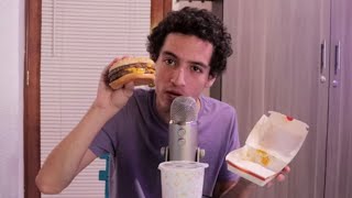 ASMR EATING MCDONALD’S DOUBLE QUARTER POUNDER 🍔 [upl. by Eimor]