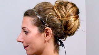 Mégachignon amp comment faire tenir un headband [upl. by Moyra]