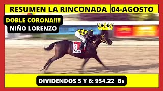 RESUMEN COMPLETO 👉 LA RINCONADA INH hoy Domingo 04 deAGOSTO 2024 [upl. by Durr]