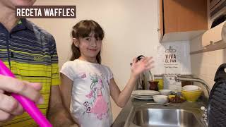 RECETA FÁCIL Y RÁPIDA DE WAFFLES 🧇 [upl. by Aiekal]