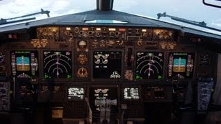 Boeing 737 cockpit in flight and on ground [upl. by Lukin]