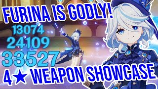 C0 Furina is GODLY 4★ Weapon Showcase  Genshin Impact [upl. by Renruojos]