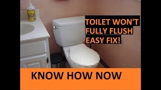 Toilet Not Clogged But Not Flushing Properly [upl. by Adali524]