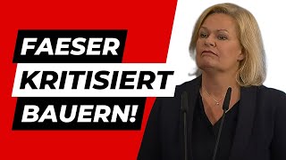 Faeser mit harter Ansage an Bauern Proteste sind Demokratiefeindlich [upl. by Benedict]