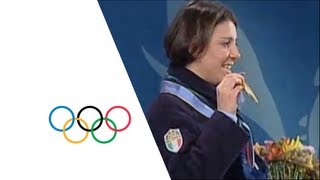 Deborah Compagnoni Wins Giant Slalom Gold  Nagano 1998 Winter Olympics [upl. by Dixon878]