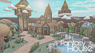 ROBLOX BLOXBURG Fantasy Wizard Cottage  House Build [upl. by Mook]