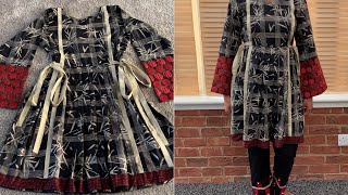 Latest designer frock cutting and stitching [upl. by Llednol312]