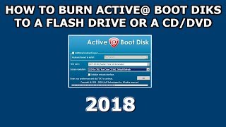 How to make Active Boot Disk Suite Bootable USB 2018 [upl. by Naxela647]