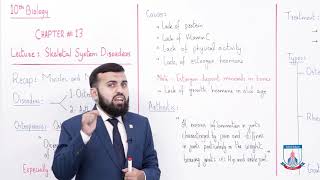 Class 10  Biology  Chapter 13  Lecture 5  Topic Disorders of Skeletal System  Allied Schools [upl. by Aihsenot]