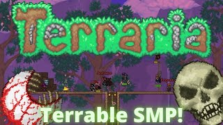 Beating Terraria But 16 Terraria Youtubers Make Everything Awful Terraria Terrable SMP 1 [upl. by Nosirb]