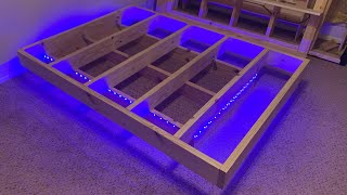 EASIEST EVER  Make a King Size Floating Platform Bed [upl. by Nnylesor227]