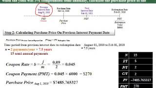 Bond Purchase Price between Interest payment dates [upl. by Eelrebma]